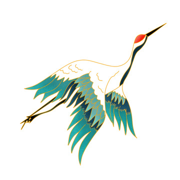 仙鹤丹顶鹤白鹭中国风国潮元素