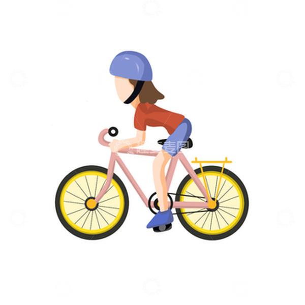 源文件下载【趣麦麦图】运动骑行脚踏车
