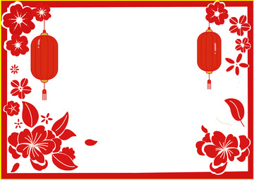 春节红色新年边框