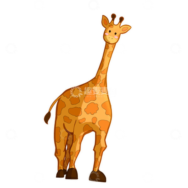 源文件下载【趣麦麦图】黄色卡通长颈鹿元素