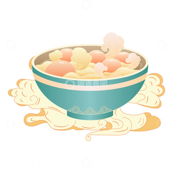 源文件下载【趣麦麦图】元宵节国潮中国风汤圆插画