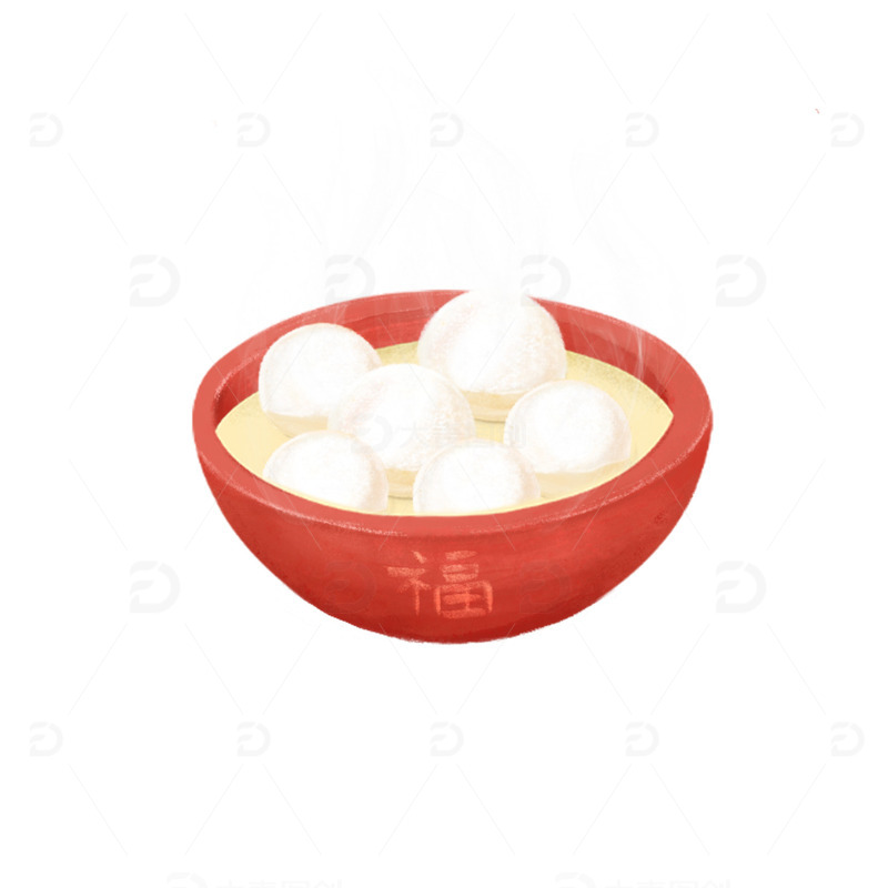 源文件下载【趣麦麦图】元宵节吃汤圆新年闹元宵正月十五