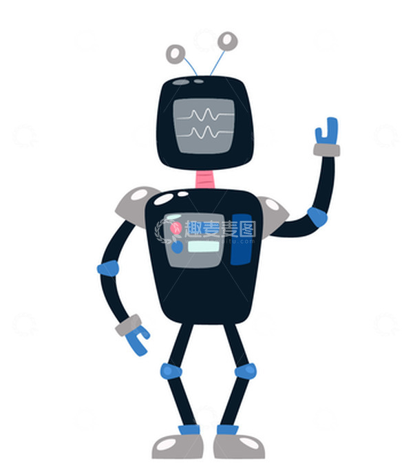 源文件下载【趣麦麦图】深色科技机械机器人矢量图素材