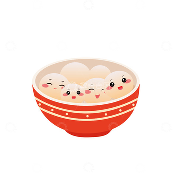 源文件下载【趣麦麦图】-冬至元宵卡通可爱汤圆