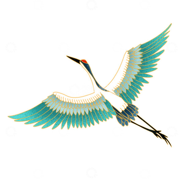 源文件下载【趣麦麦图】仙鹤 丹顶鹤 中国风 手绘 国潮