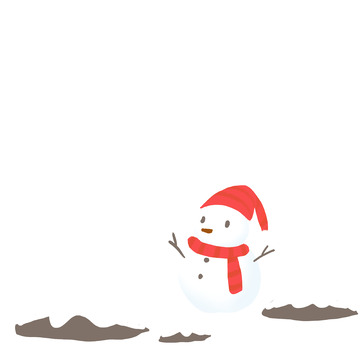 冬日卡通可爱雪人