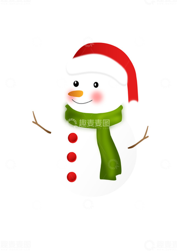 源文件下载【趣麦麦图】卡通雪人元素