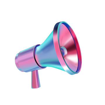 3d立体炫彩喇叭