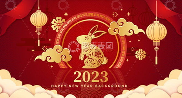 源文件下载【趣麦麦图】红色中国风国潮大气传统春节装饰海报背景