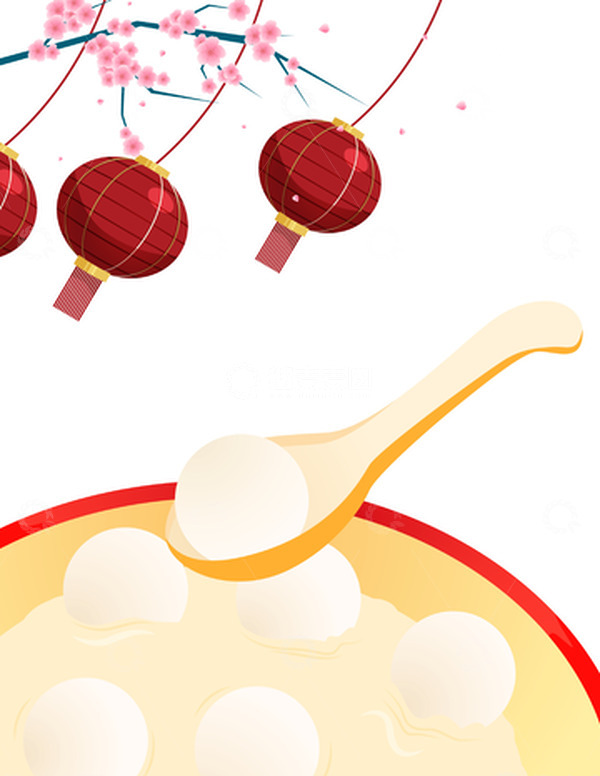 源文件下载【趣麦麦图】元宵节矢量插画元素