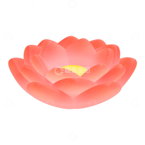 源文件下载【趣麦麦图】3D粉色新年元宵节荷花灯彩灯