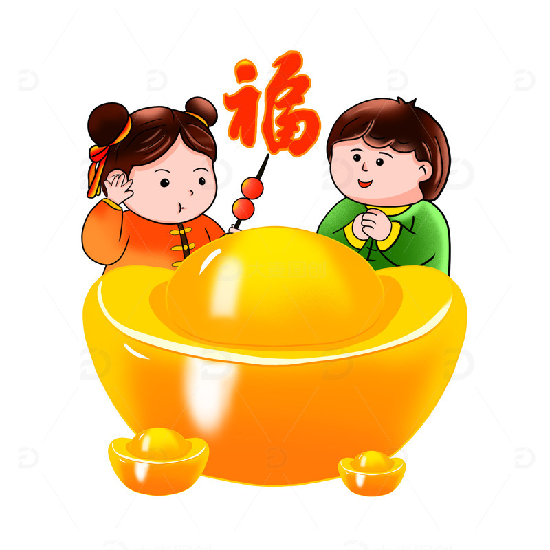 源文件下载【趣麦麦图】手绘新年除夕海报素材