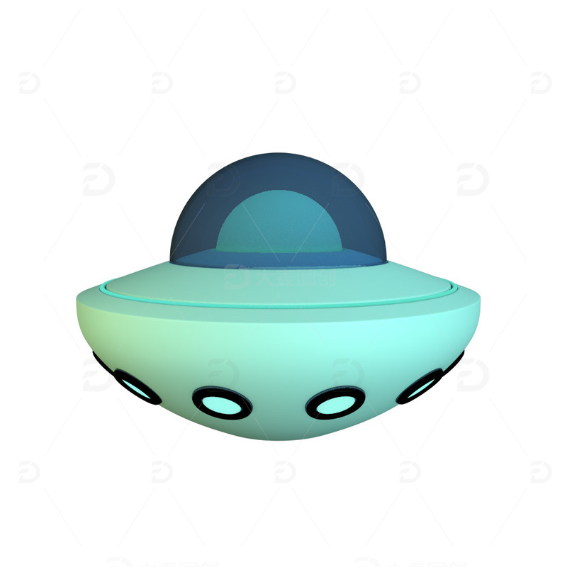 源文件下载【趣麦麦图】-C4D模型UFO