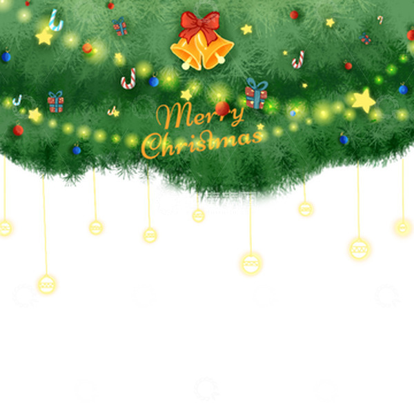 源文件下载【趣麦麦图】绿色圣诞手绘装饰