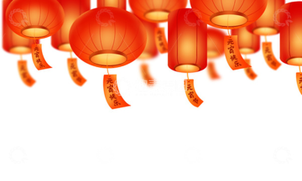 源文件下载【趣麦麦图】手绘灯笼顶部海报装饰元素插画