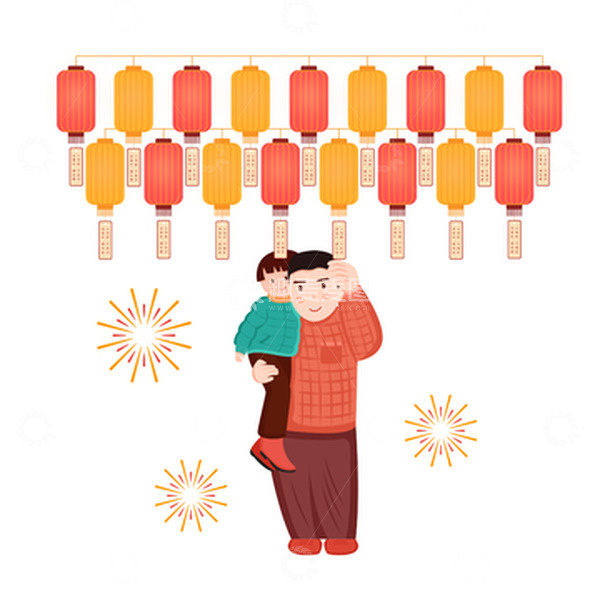 源文件下载【趣麦麦图】元宵猜灯谜元素