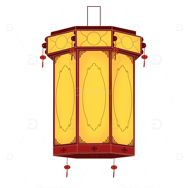 源文件下载【趣麦麦图】国风灯笼元宵除夕装饰手绘元素