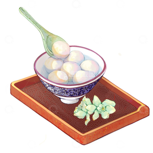 源文件下载【趣麦麦图】汤圆  除夕 元宵 手绘 插画