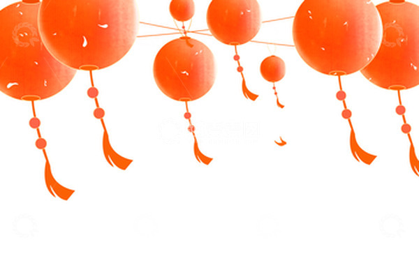 源文件下载【趣麦麦图】手绘灯笼顶部海报装饰元素插画