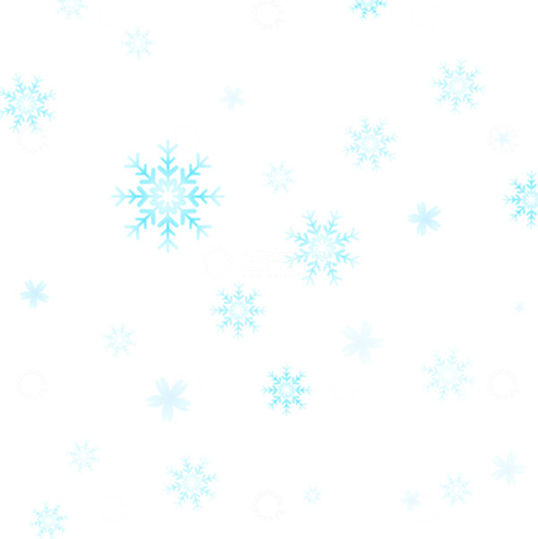 源文件下载【趣麦麦图】-蓝色渐变雪花漂浮元素
