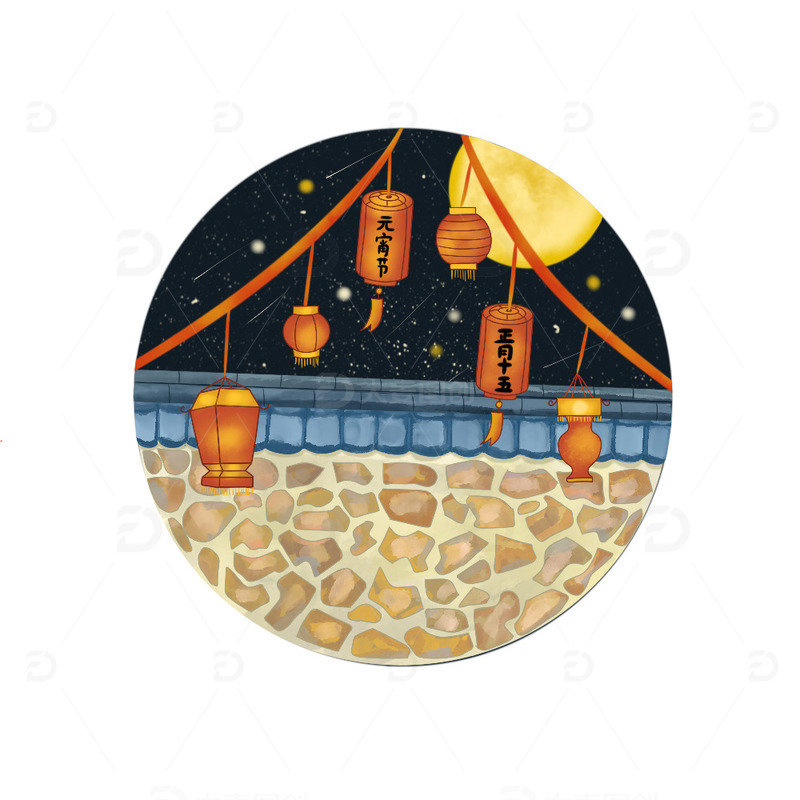 源文件下载【趣麦麦图】正月十五元宵节猜灯迷