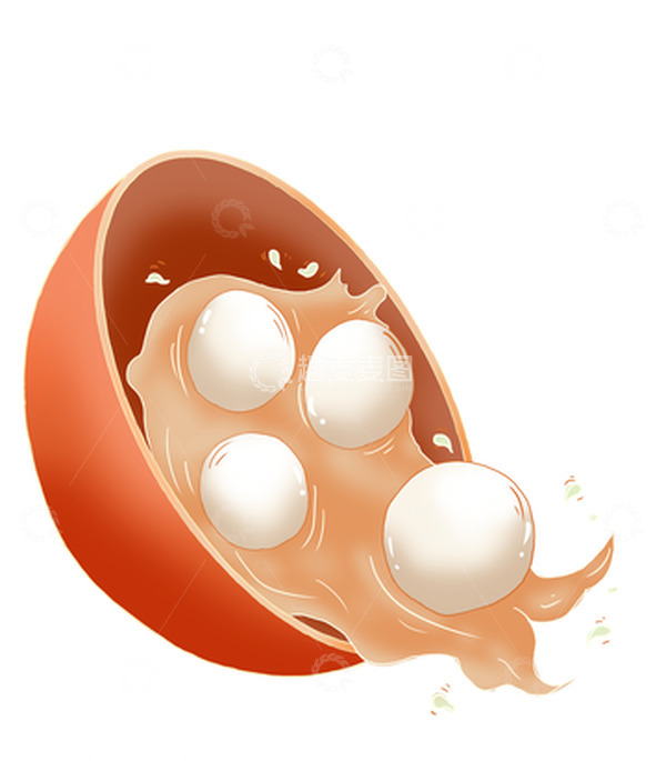 源文件下载【趣麦麦图】手绘中国风元宵节汤圆元素