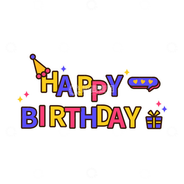 源文件下载【趣麦麦图】生日快乐孟菲斯风格主题