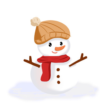 卡通冬天雪人免抠素材
