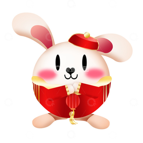 源文件下载【趣麦麦图】2023手绘可爱兔年拜年元素