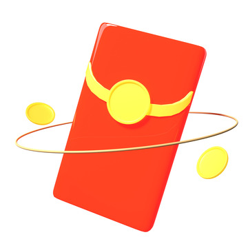 3D红包环绕金币电商装饰元素