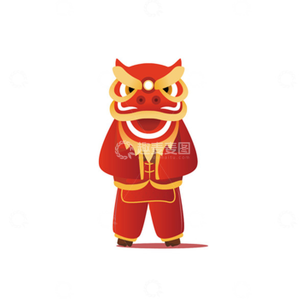 源文件下载【趣麦麦图】-庆祝新年2023舞狮