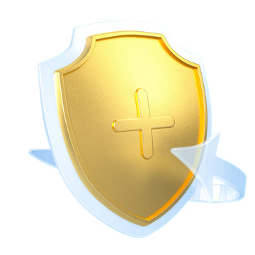 立体3D科技盾牌安全保护防疫素材