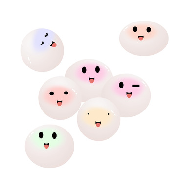 卡通汤圆元宵节元素