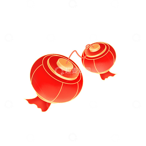 源文件下载【趣麦麦图】红色灯笼元宵节赏花灯