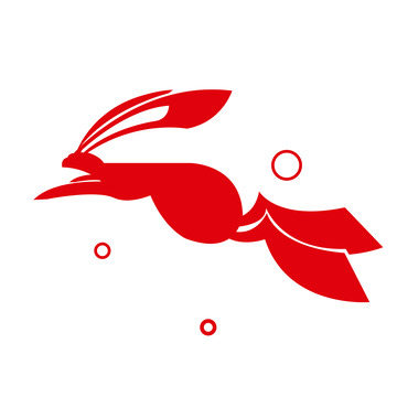 2023兔年插画剪纸元素