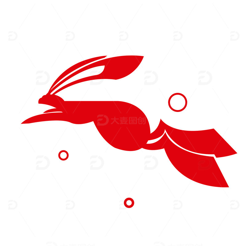 2023兔年插画剪纸元素