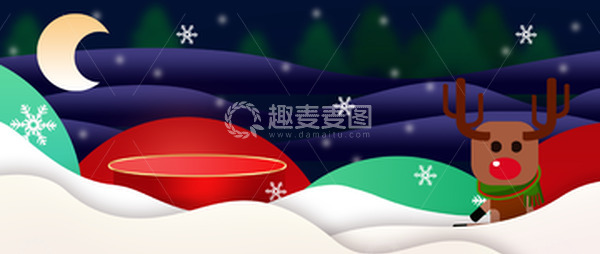 源文件下载【趣麦麦图】卡通装饰雪花背景