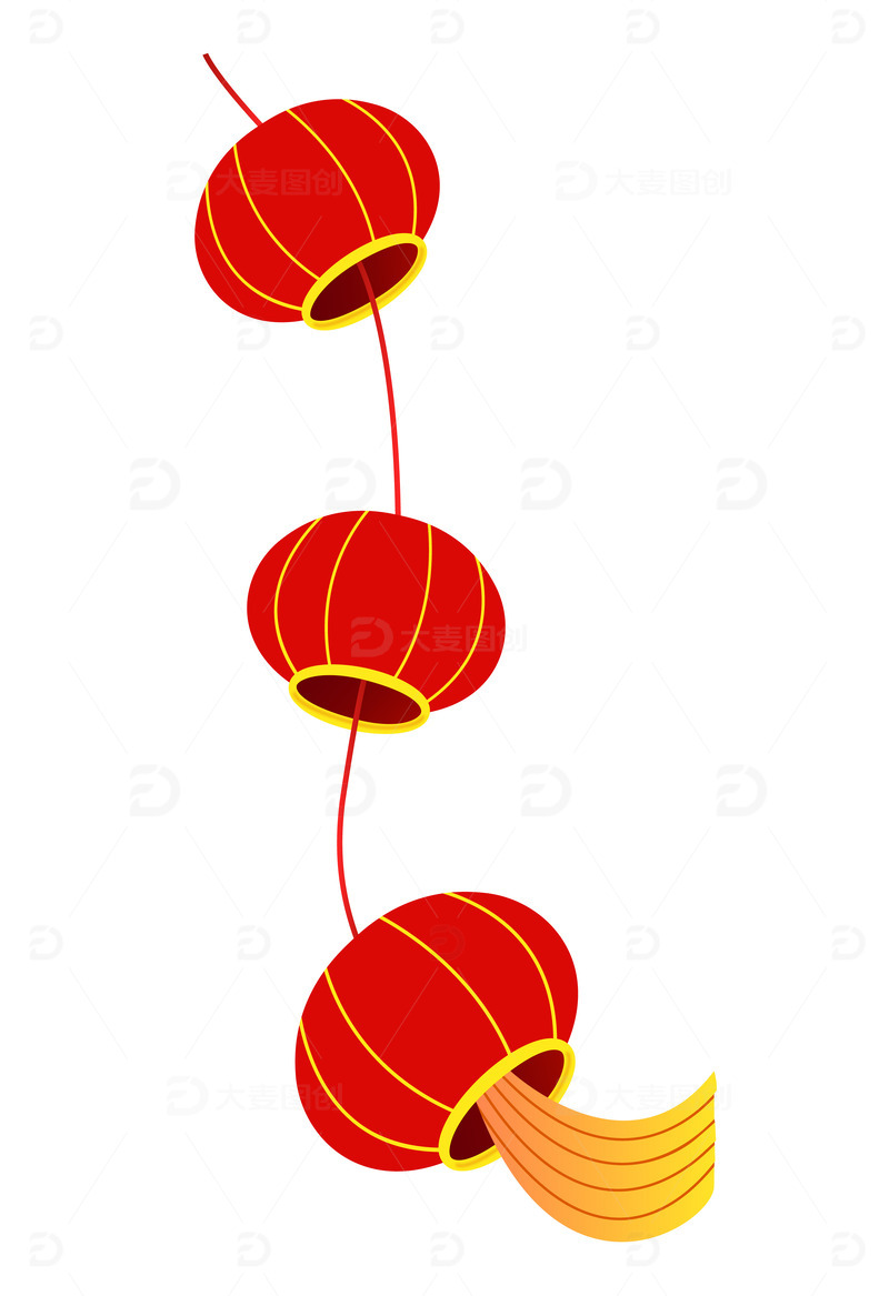 元宵元旦新年红灯笼