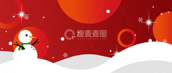 源文件下载【趣麦麦图】卡通几何雪人背景