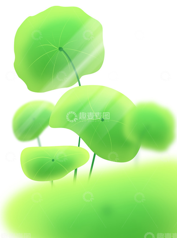 源文件下载【趣麦麦图】绿色小清新春天立春手绘植物装饰元素