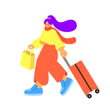 扁平化春节回家过年行李箱春运