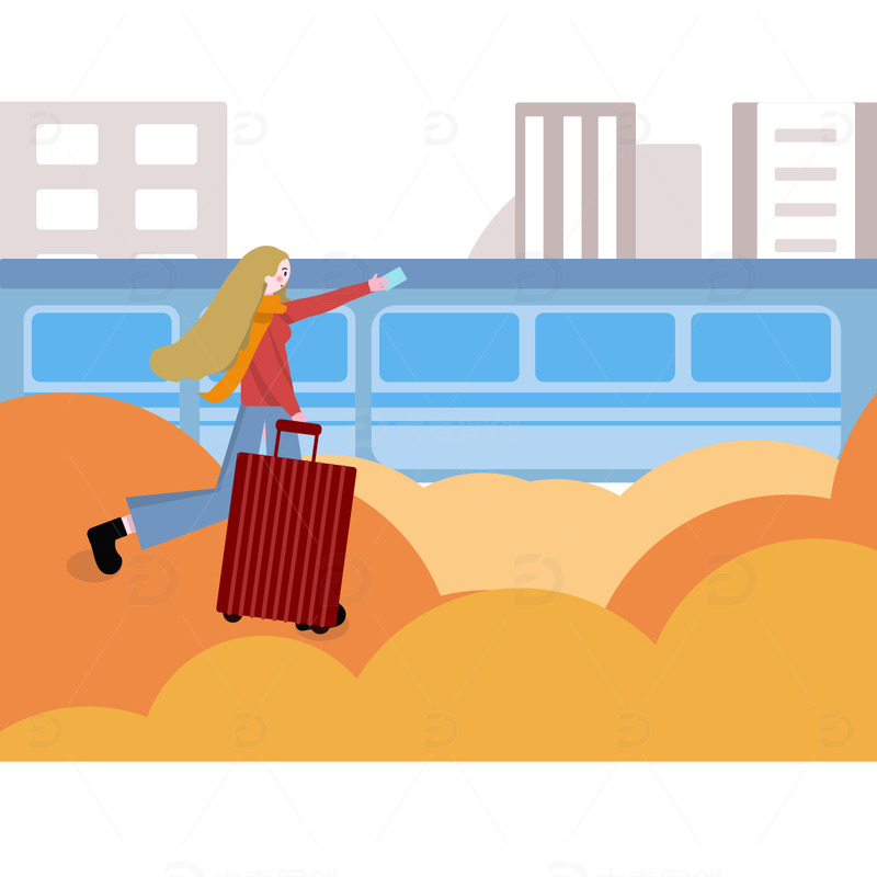 回家过年赶火车