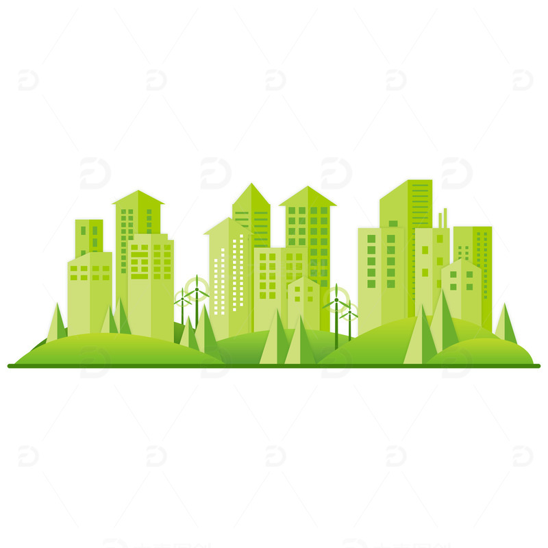 源文件下载【趣麦麦图】-绿色环保能源城市