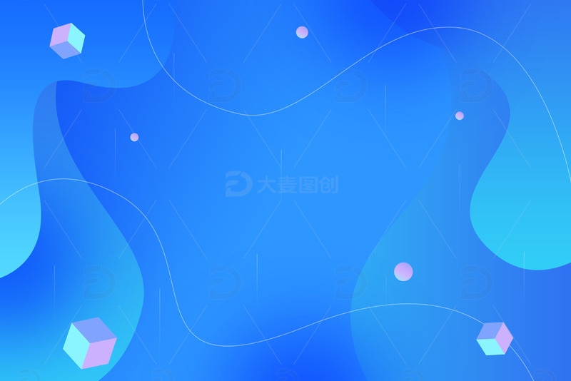 源文件下载【趣麦麦图】蓝色科技炫彩背景