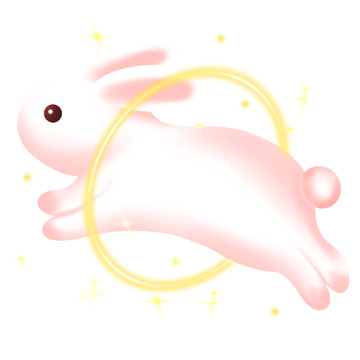 手绘可爱卡通兔子插画装饰元素