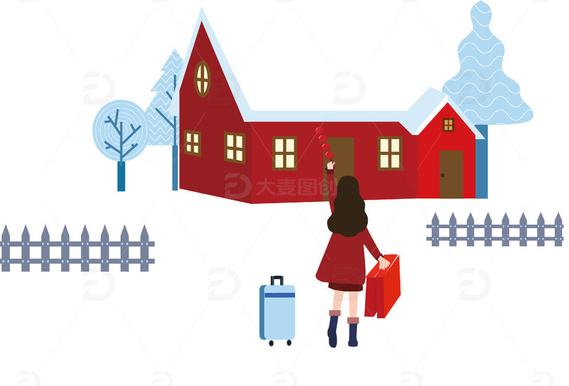 回家过年的场景图