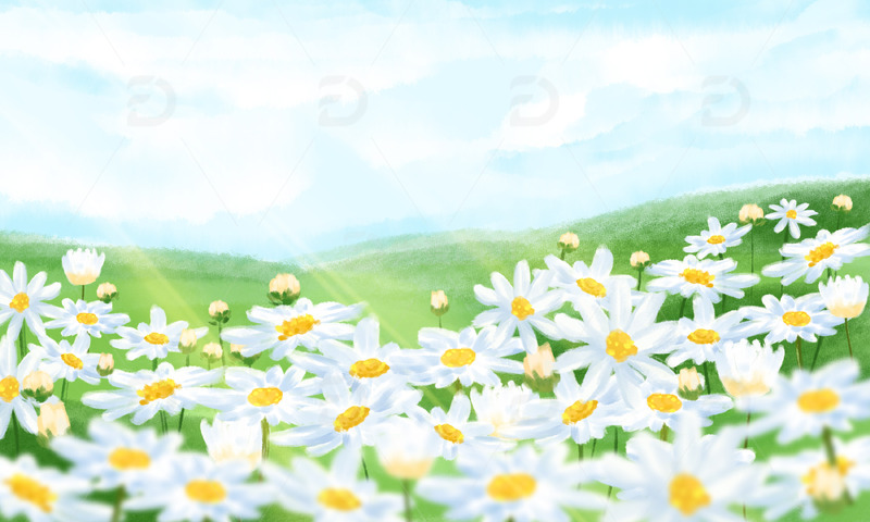 绿色春天小清新立春户外背景图