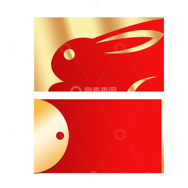 源文件下载【趣麦麦图】兔年红包节庆元素