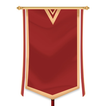 年货节购物节红色金边旗帜