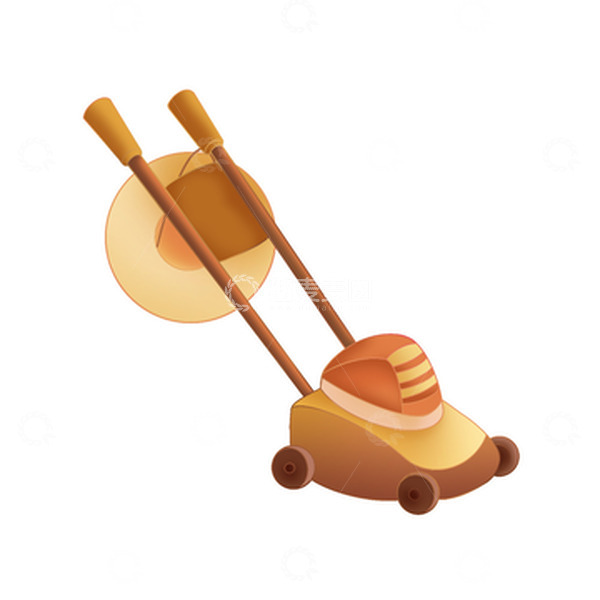 源文件下载【趣麦麦图】手绘卡通风农业工具除草车元素